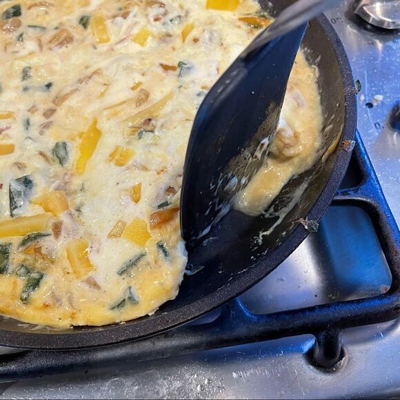 Frittata recipe. All the veg in the fridge and aged Gouda YUMMY - Picture 11 of 14